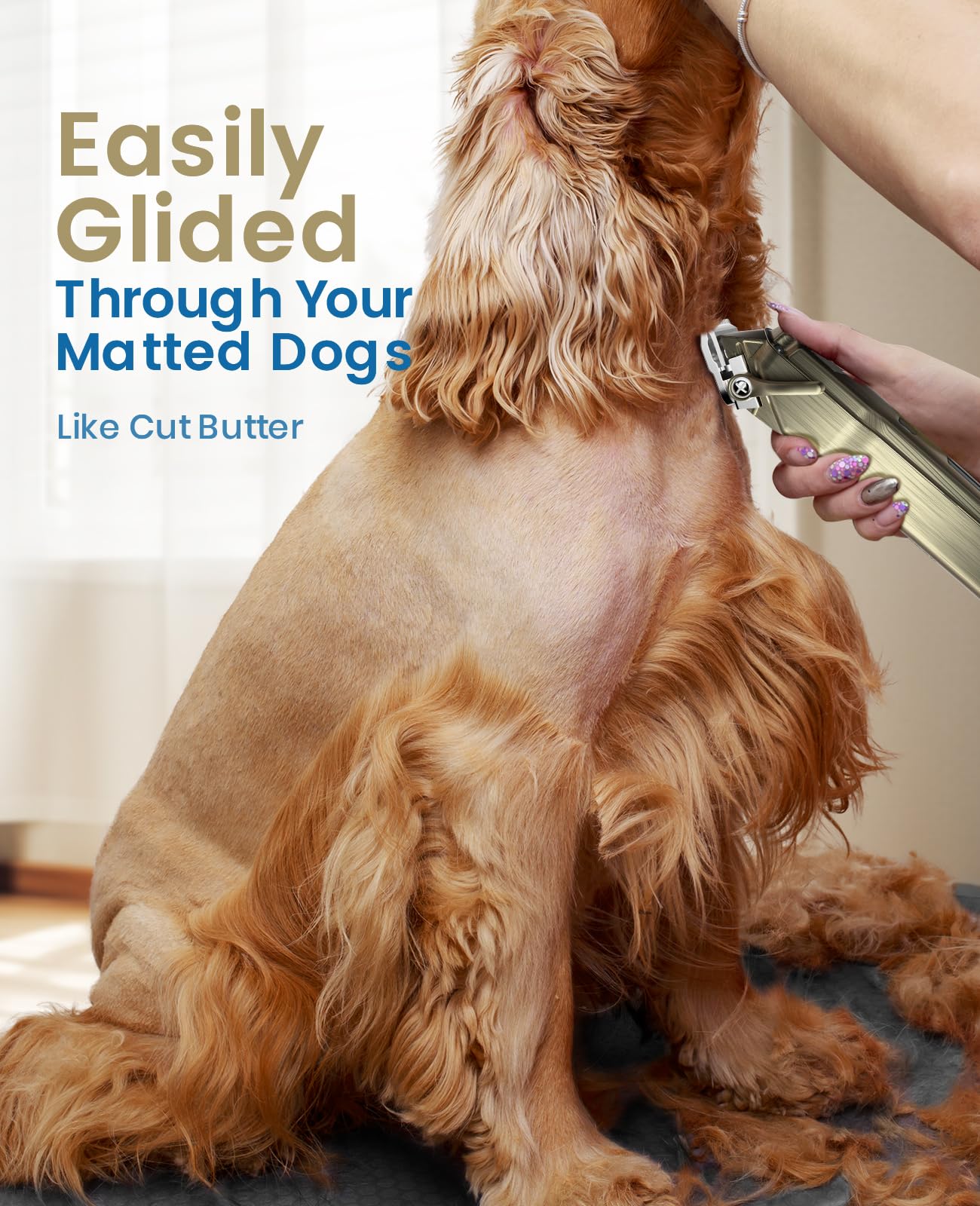 Oneisall dog clippers stainless steel blade delivers precise trimming without pulling