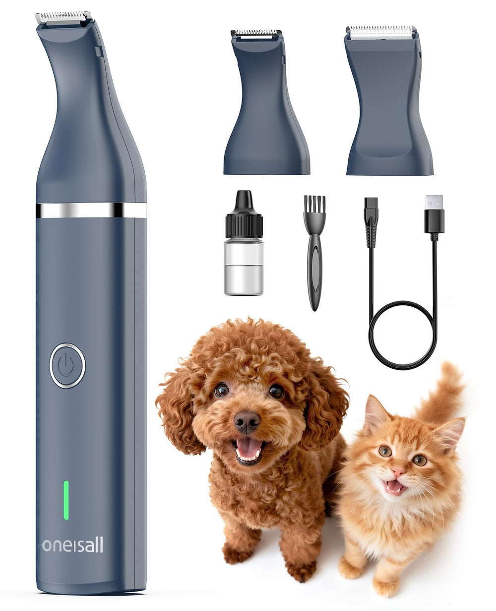 Oneisall dog clippers in teal overview for cordless home grooming