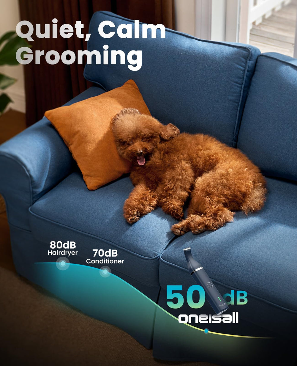 Oneisall dog clippers USB recharge indicator shows charging progress
