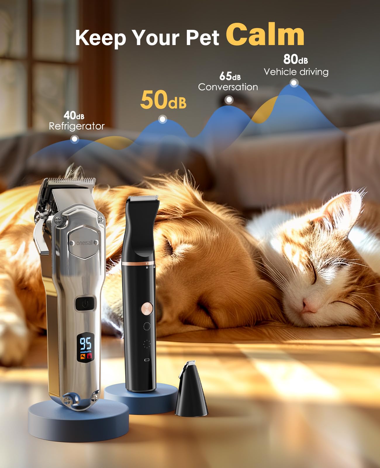 Oneisall dog grooming kit cordless design for convenient grooming anywhere