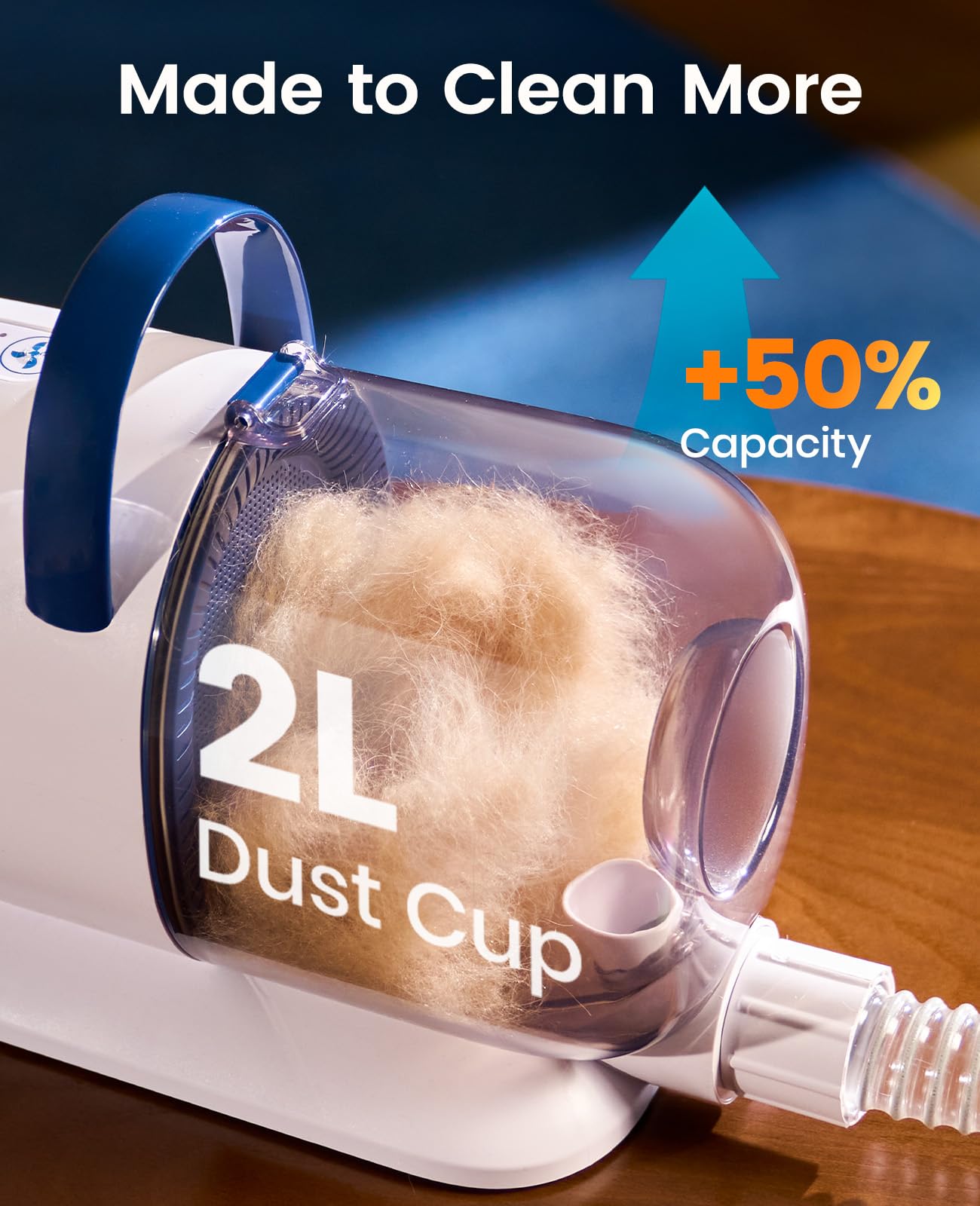 oneisall ≤59dB quiet operation keeps pets relaxed during grooming.