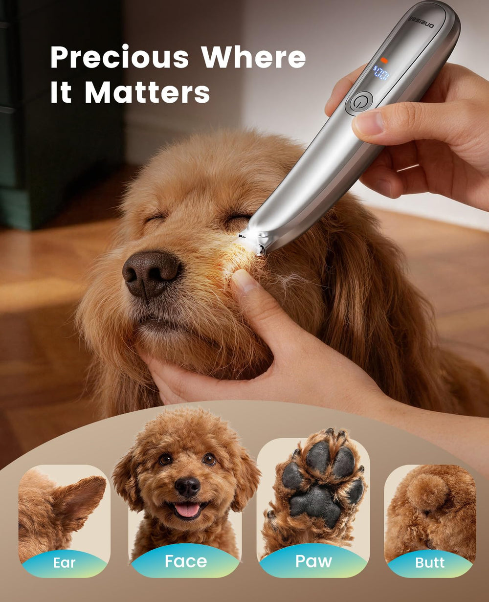 Oneisall dog paw trimmer quiet operation during grooming