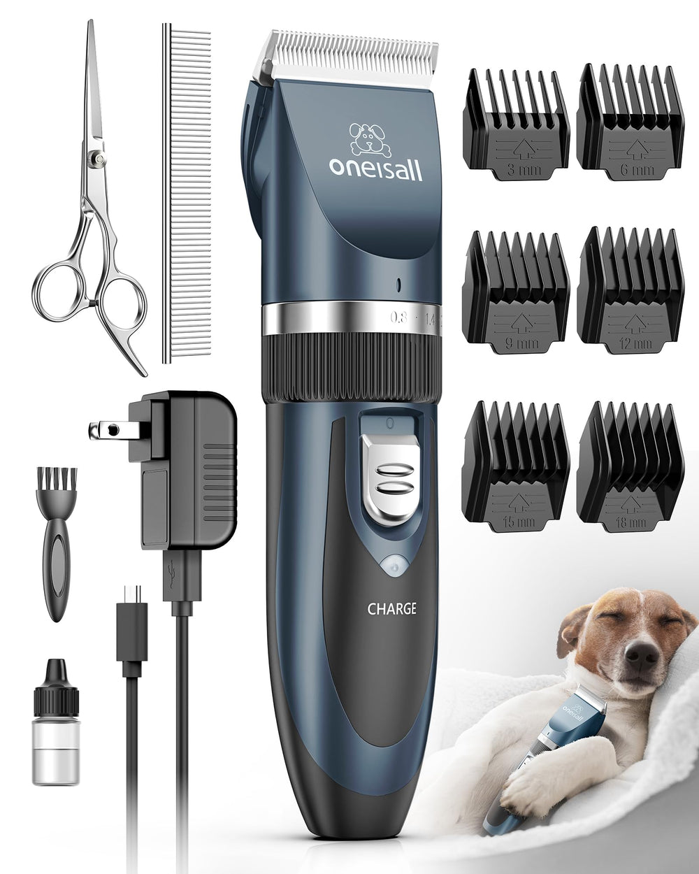 oneisall dog shaver clippers low noise operation for peaceful grooming