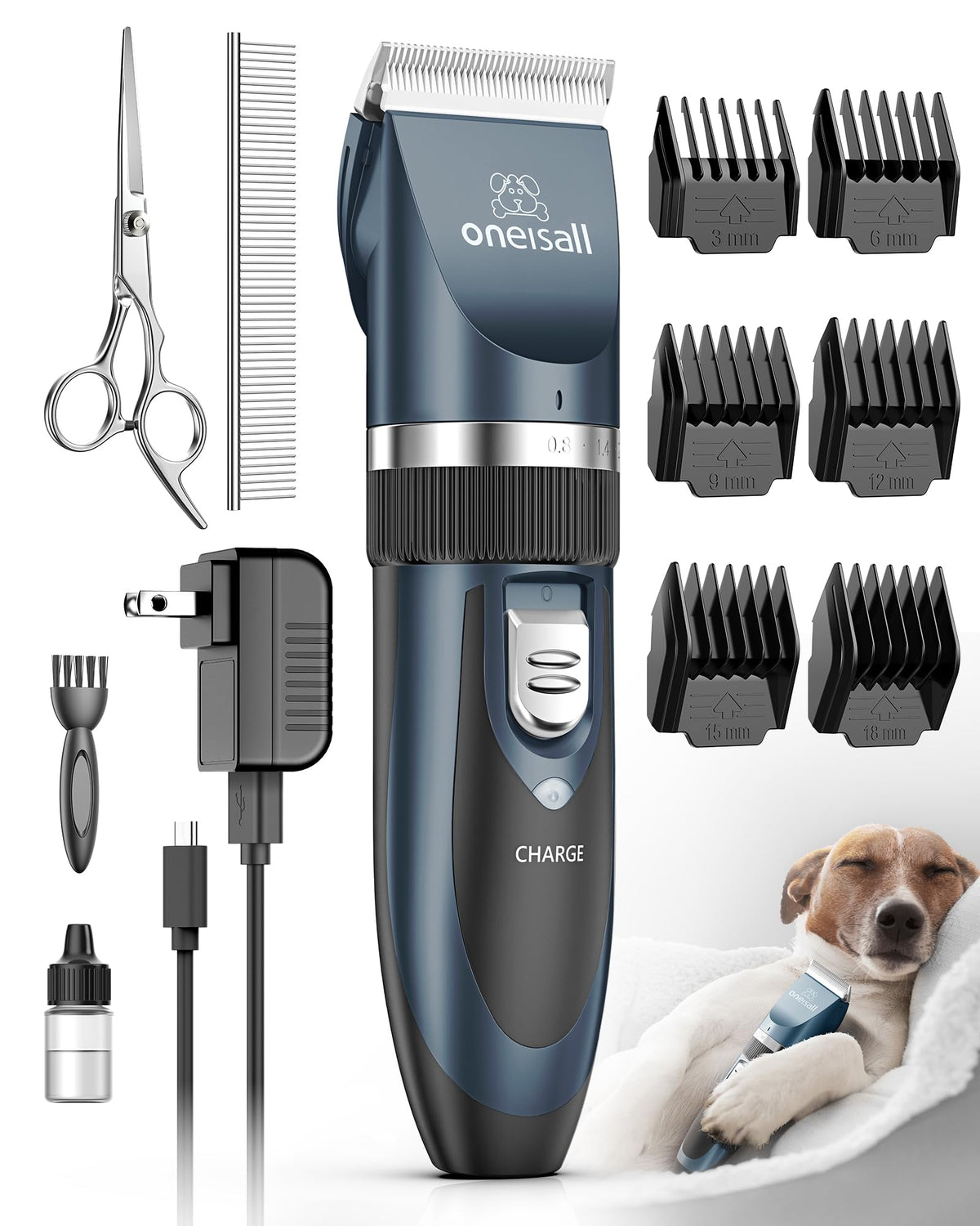 oneisall dog shaver clippers low noise operation for peaceful grooming