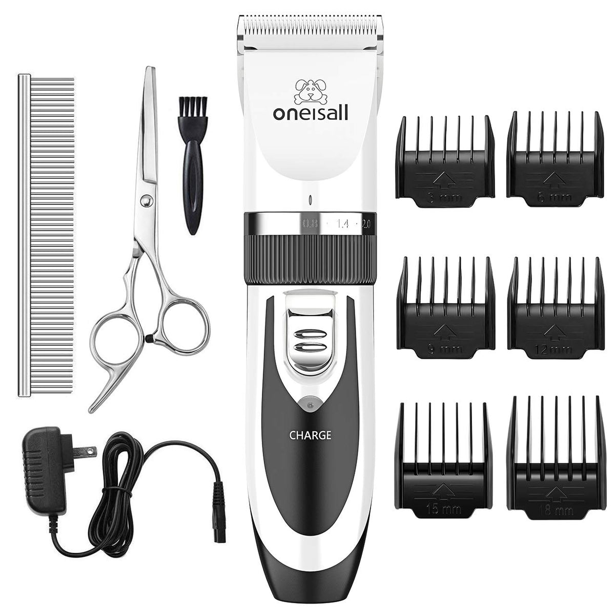 Oneisall Dog Shaver Clippers demonstrate low-noise operation for calm, efficient grooming sessions.