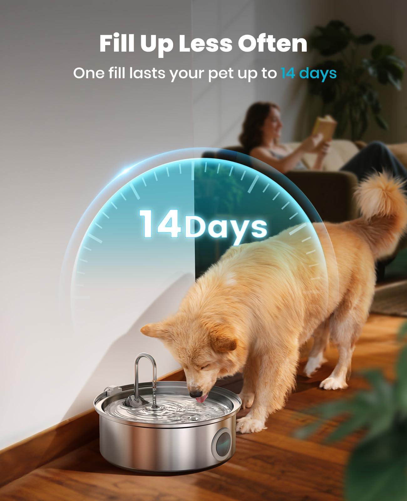oneisall 4-stage filtration keeps fur and odors out of drinking water