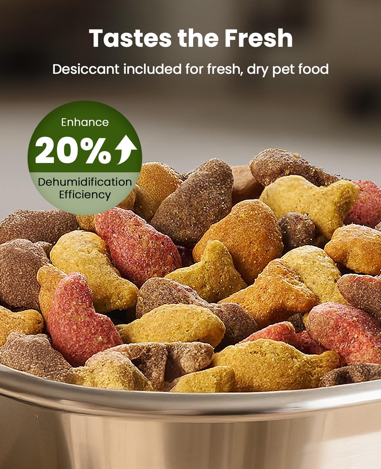 Oneisall supports dry kibble up to 0.7 inches, reducing jams.