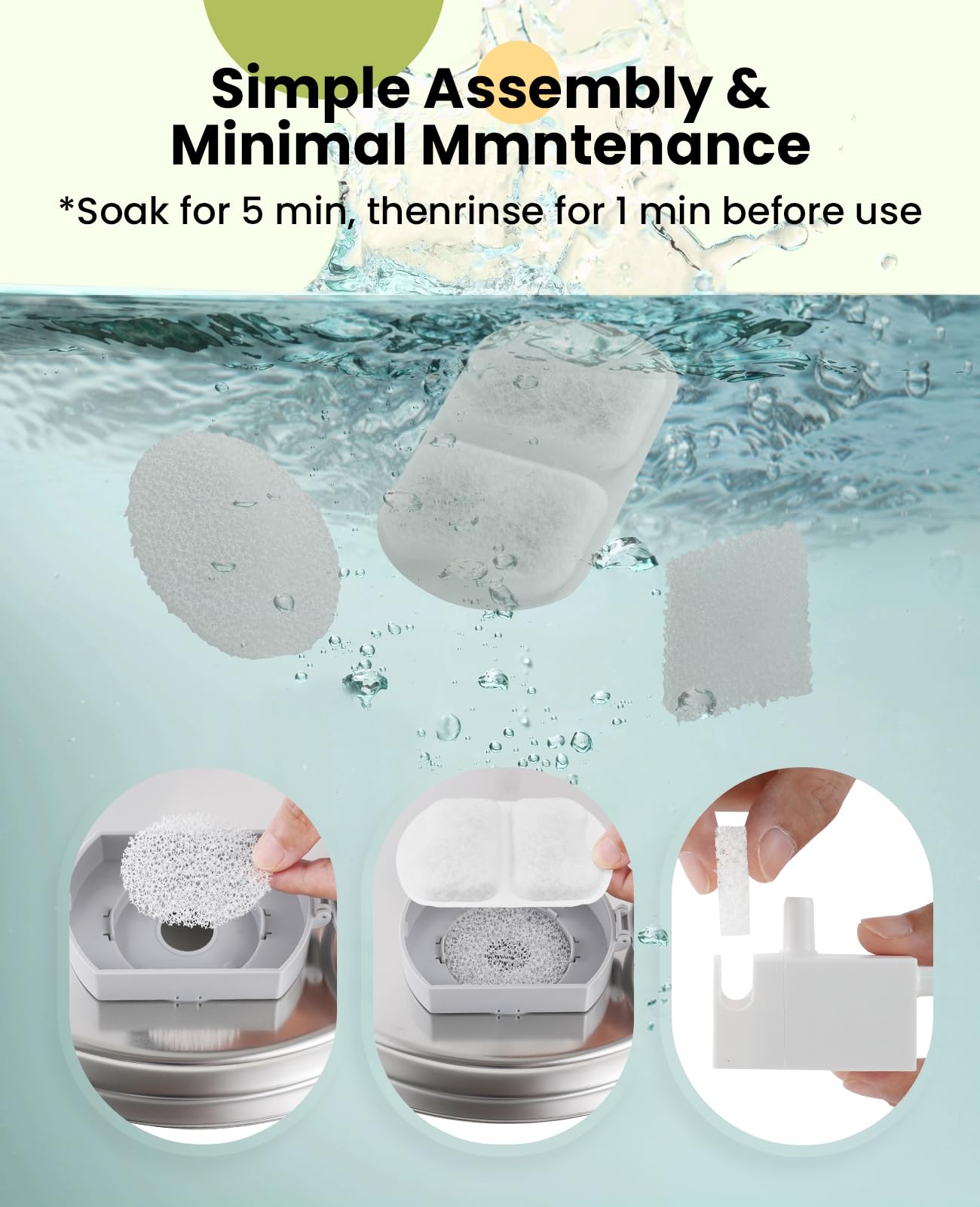 Oneisall durable filters for PWF-002 help sustain stable water flow