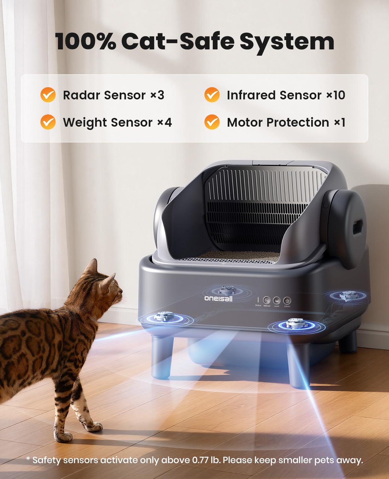 oneisall Ease S1 large-tray space for comfortable visits