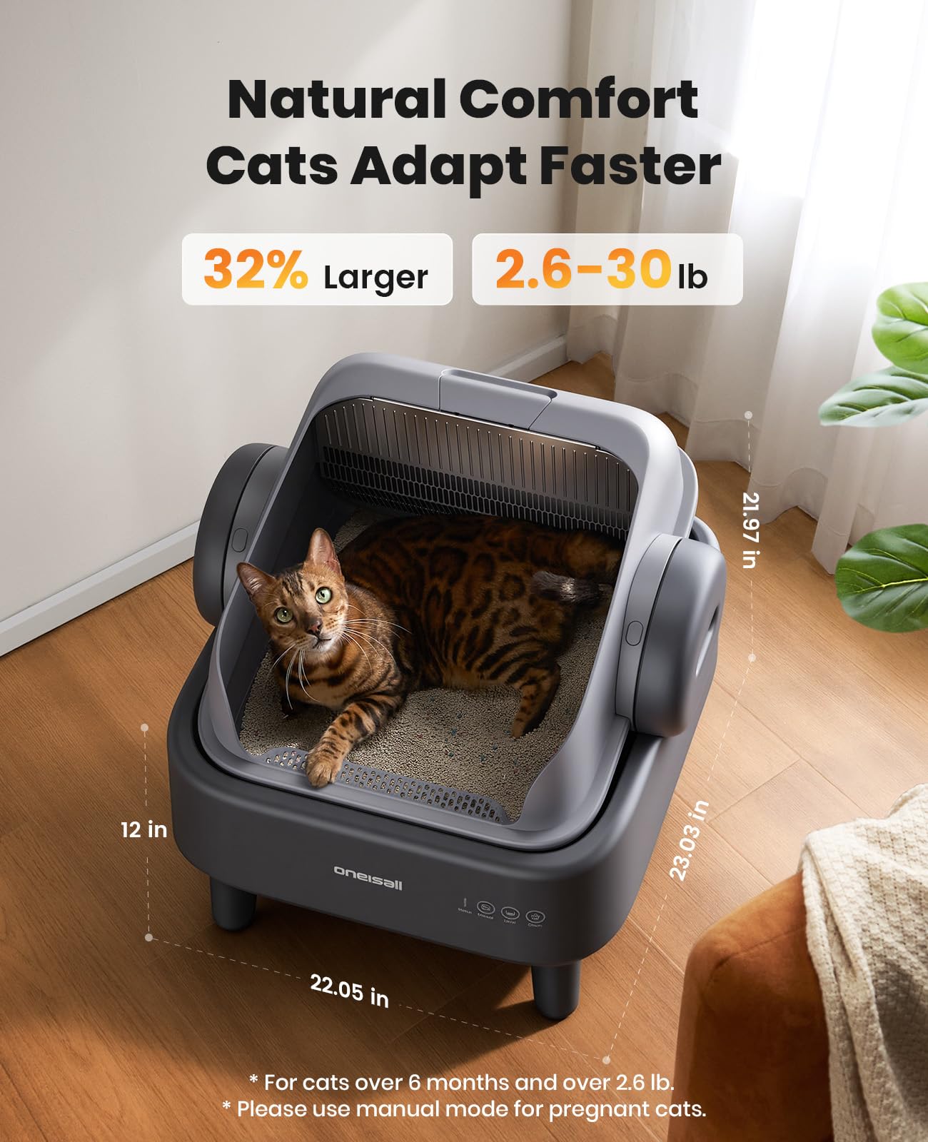 oneisall Ease S1 safety sensors pause scooping near cats