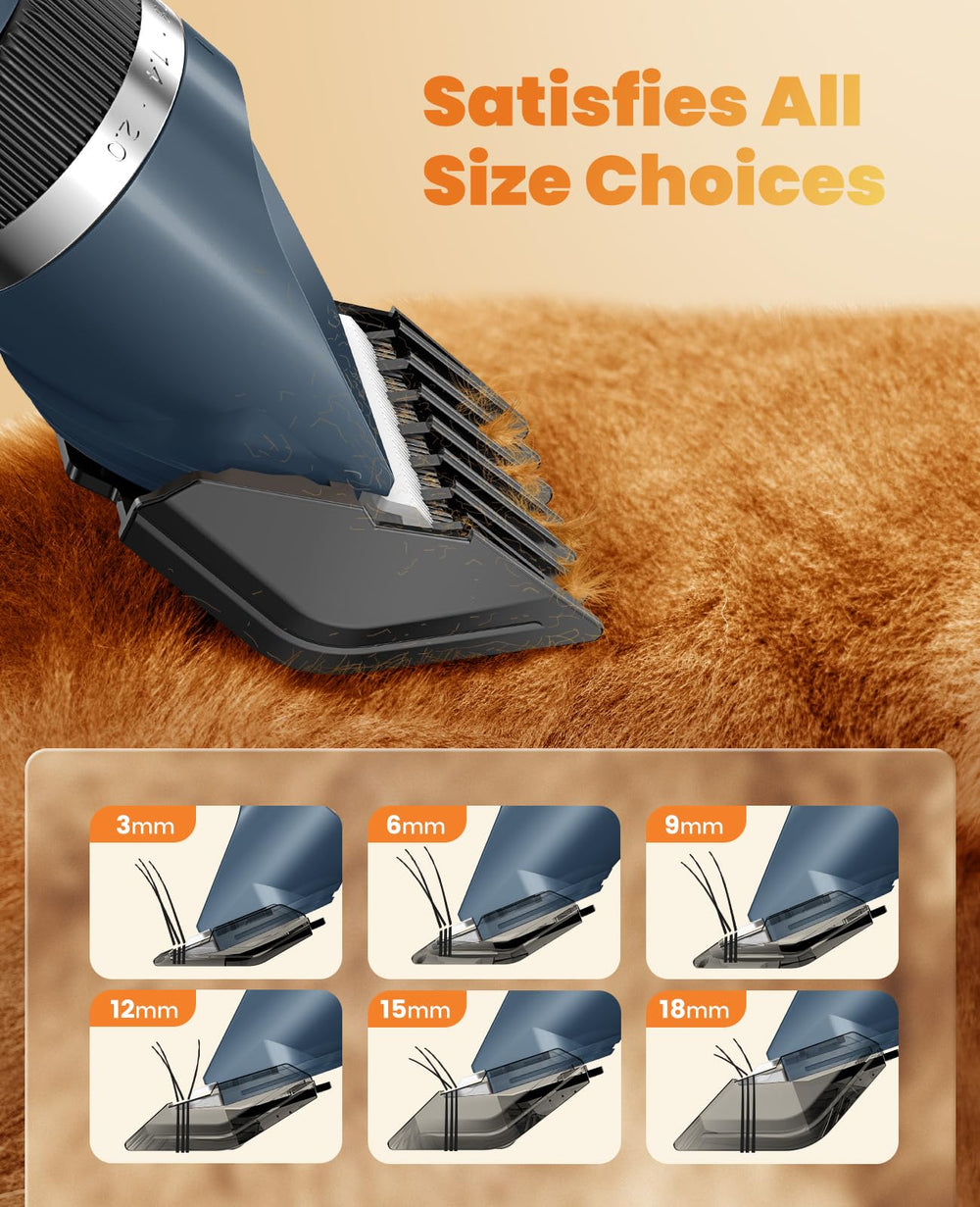 Oneisall included accessories display with grooming comb, scissors, and brush.