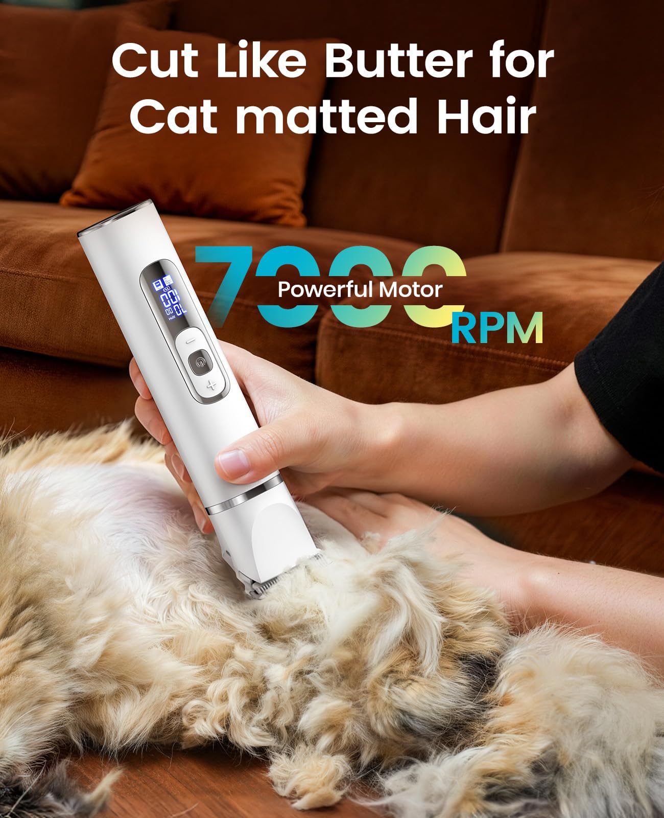 Oneisall IPX7 waterproof cat clippers can be rinsed quickly after use