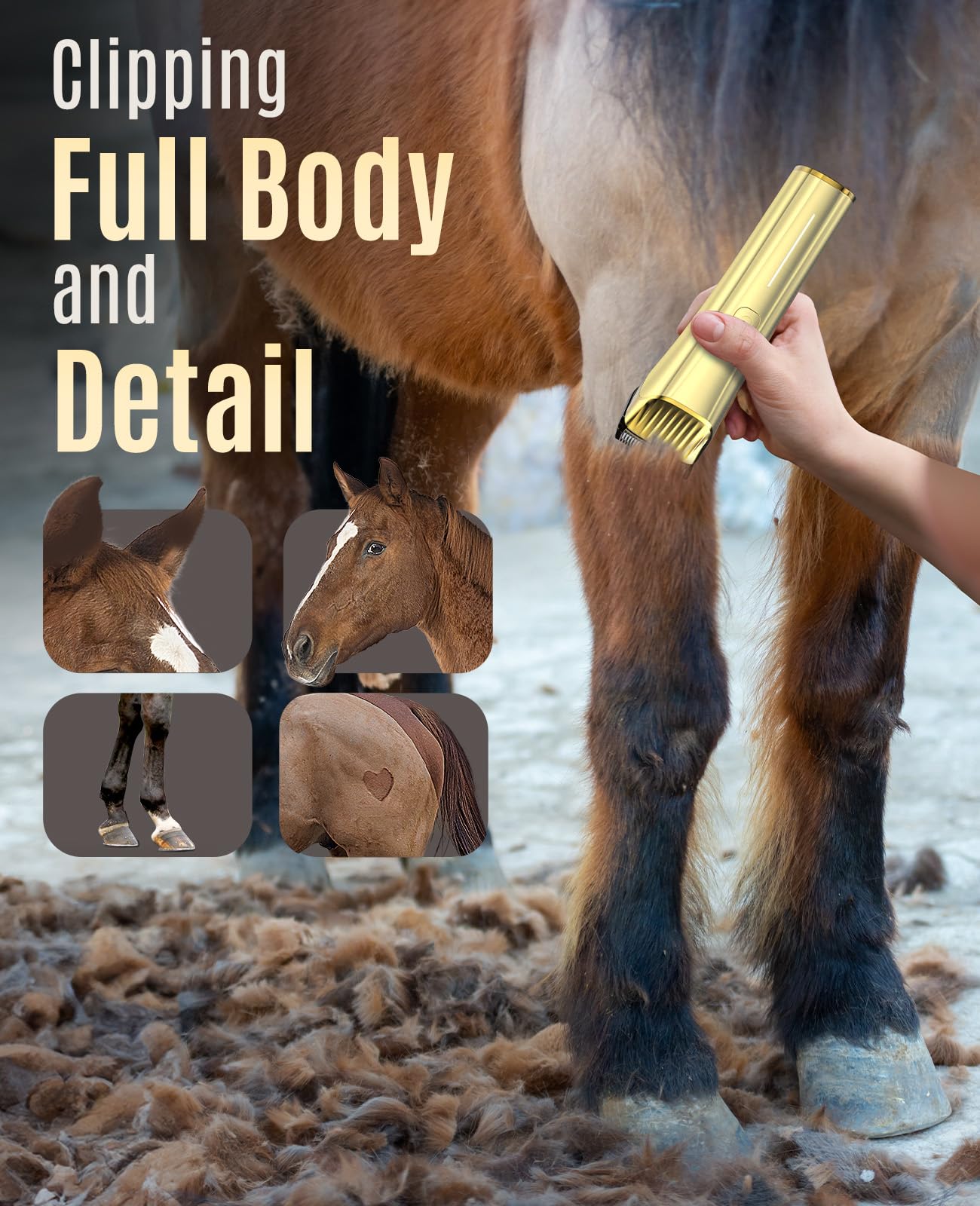 Oneisall large-capacity battery shown during a long grooming session