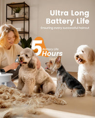 Oneisall clipper LCD indicator showing battery life during grooming