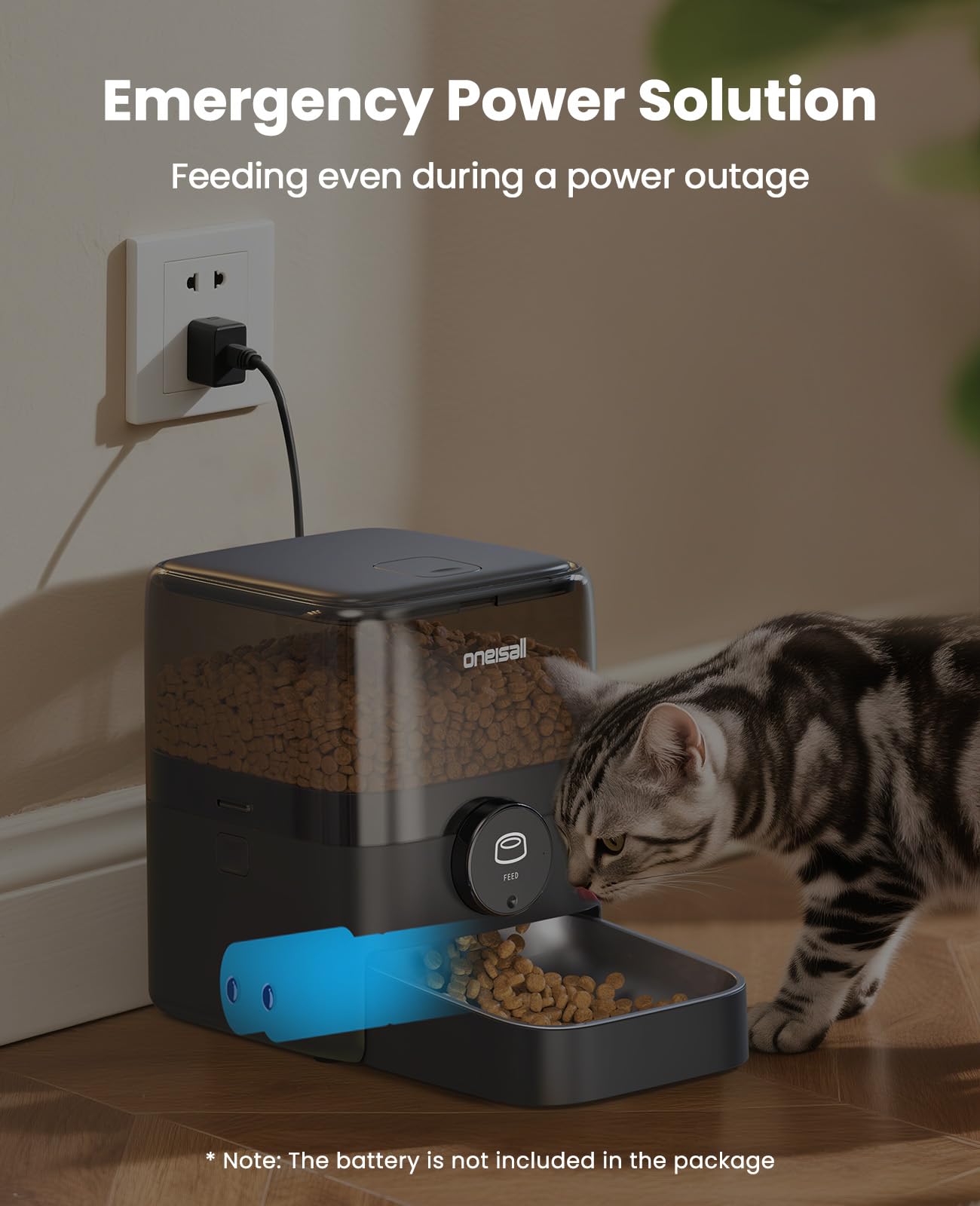 Oneisall low-profile design fits neatly in homes with cats.