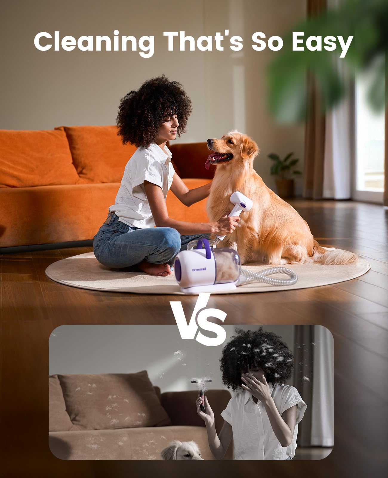 oneisall use on car seats to manage shedding cleanly