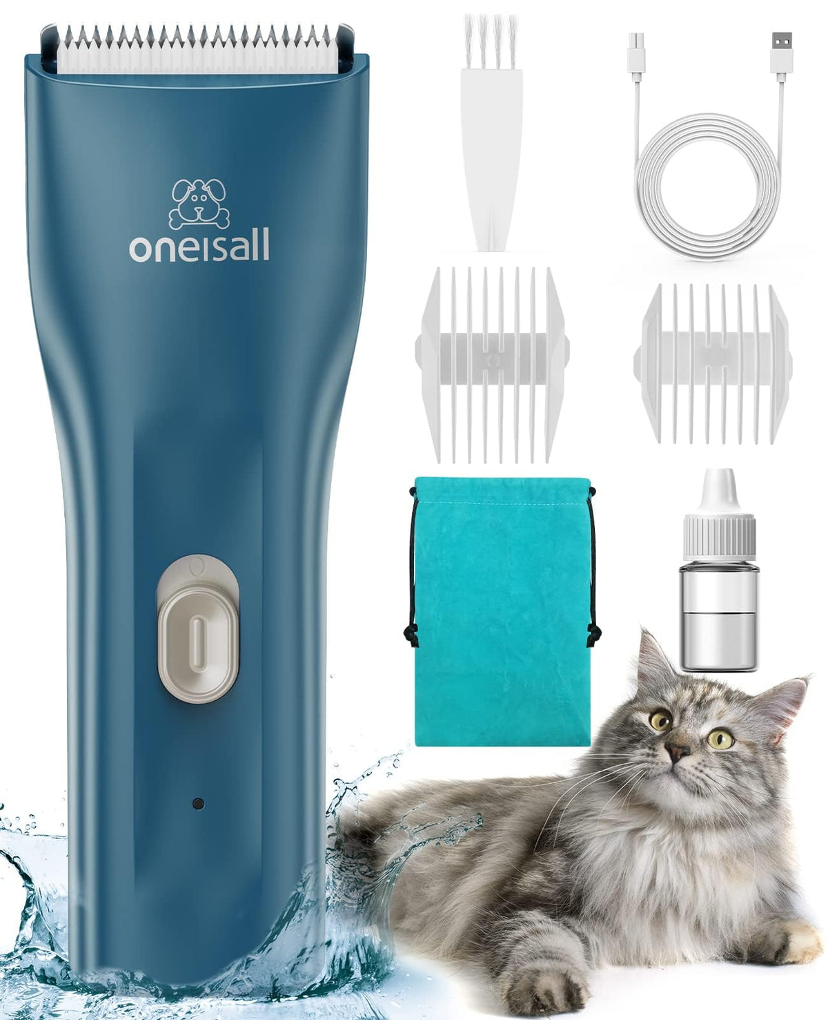 Oneisall pet clipper compact design for easy handling during grooming.