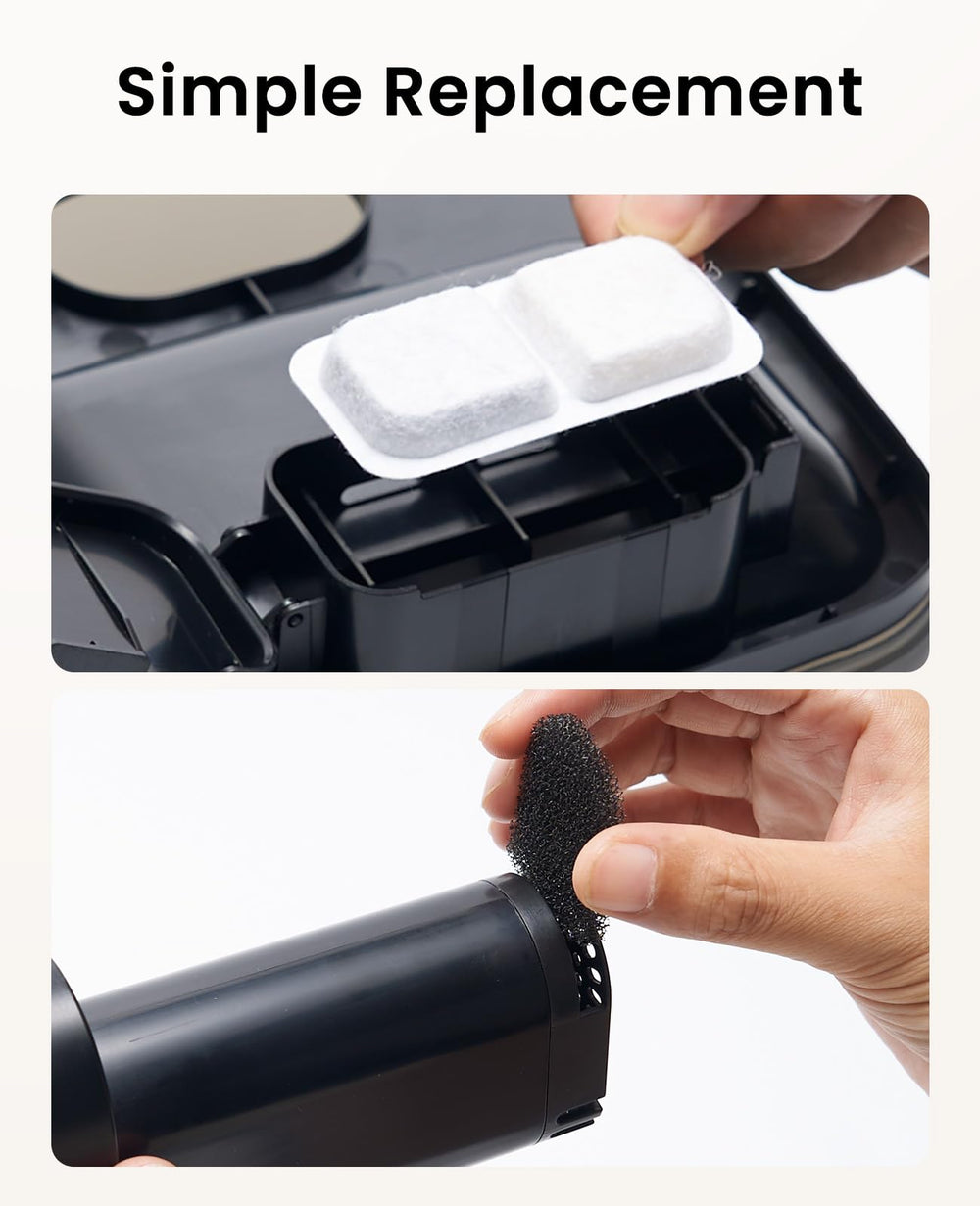 Oneisall PW13 PW14 activated carbon filter close-up for hair and debris removal