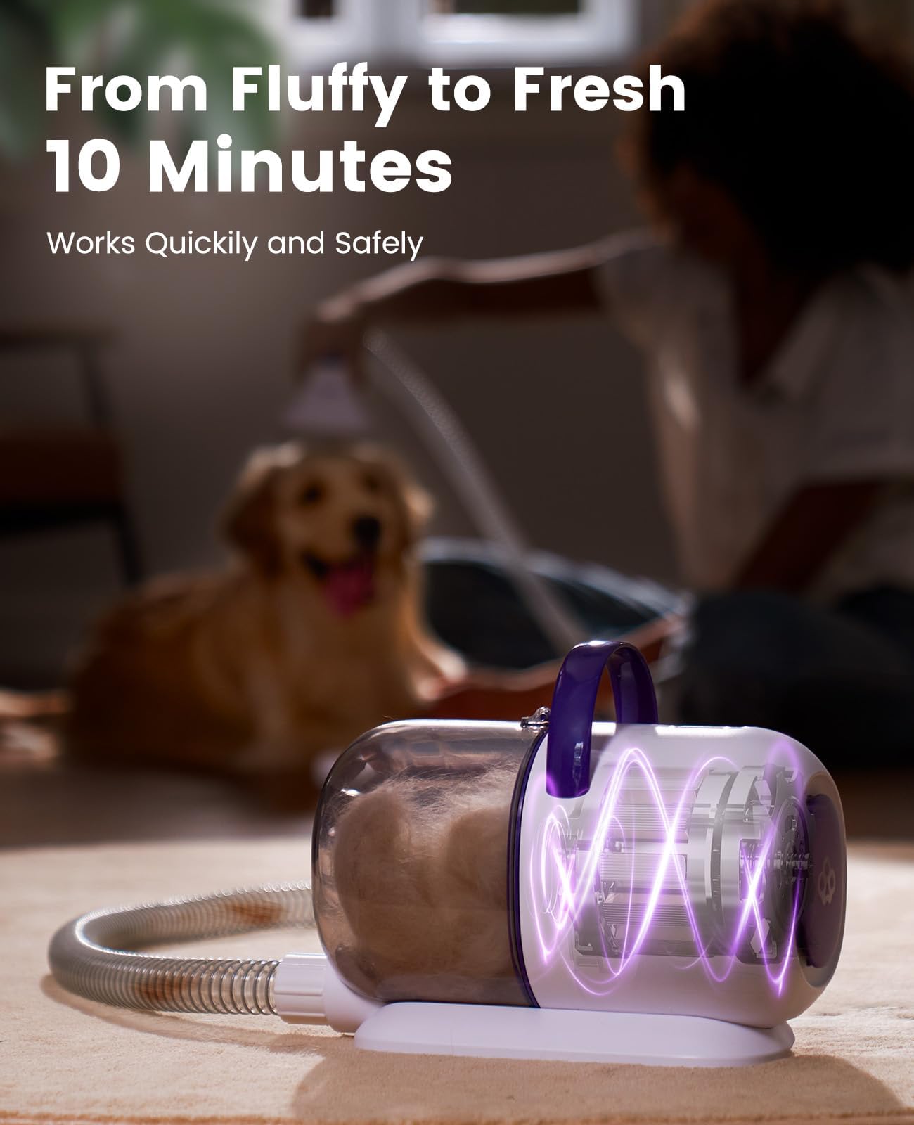 oneisall quiet design reducing pet stress during grooming
