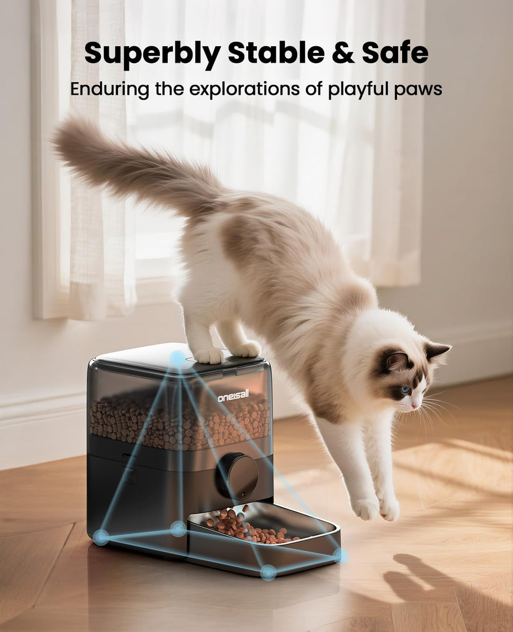 Oneisall stay-fresh desiccants keep kibble crisp between meals.