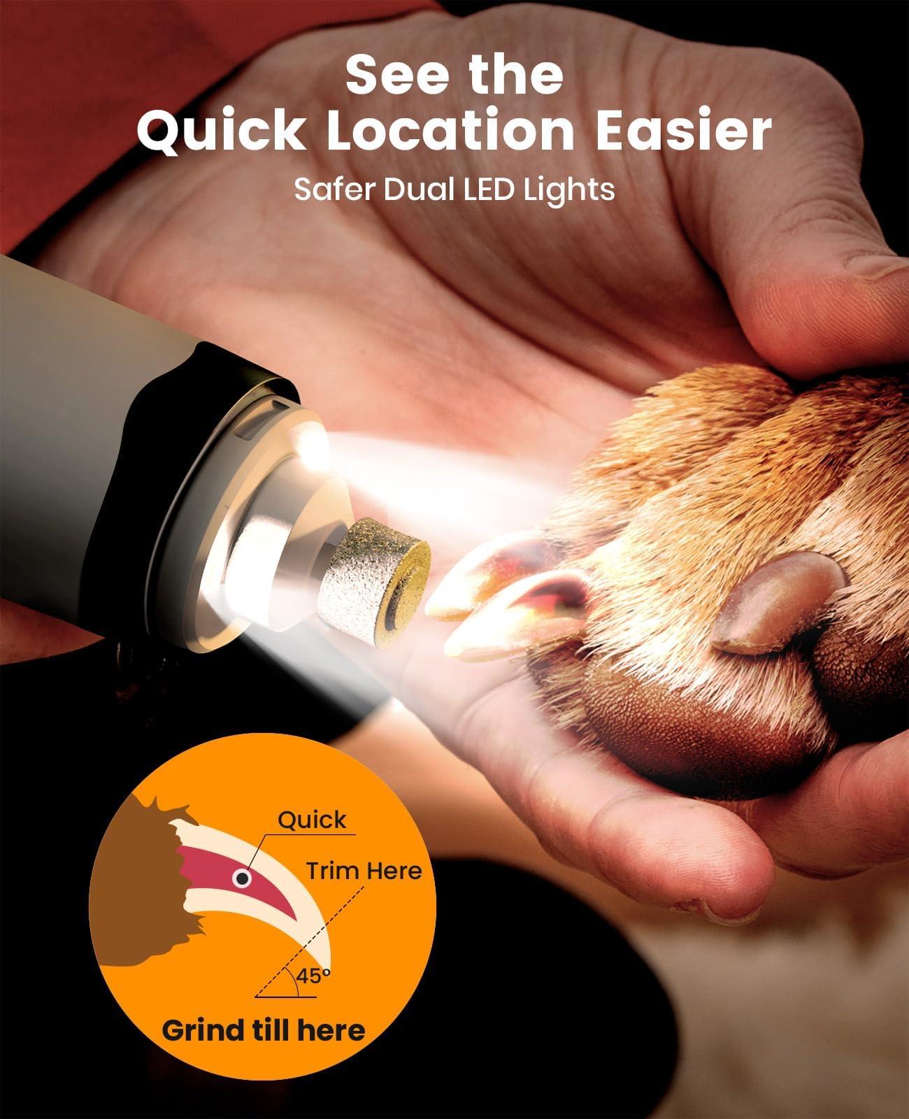 oneisall USB-rechargeable pet grooming kit stays ready for sessions anywhere