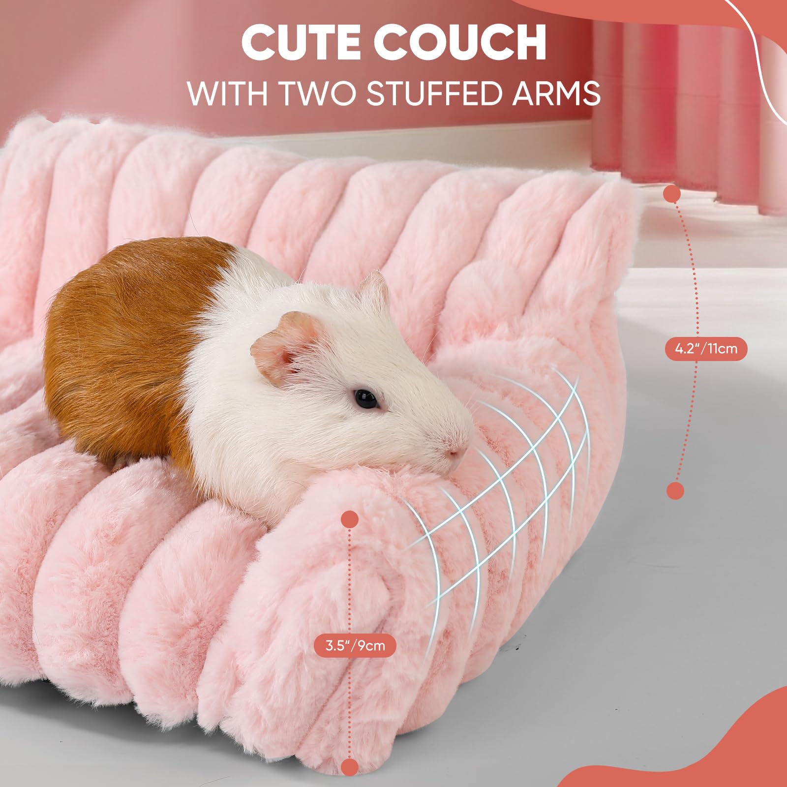 ONEJU Guinea Pig Couch dual-color covers for easy swaps