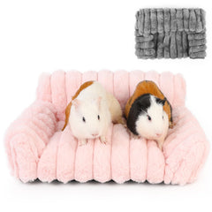 ONEJU Guinea Pig Couch outer view in pink for a cozy space