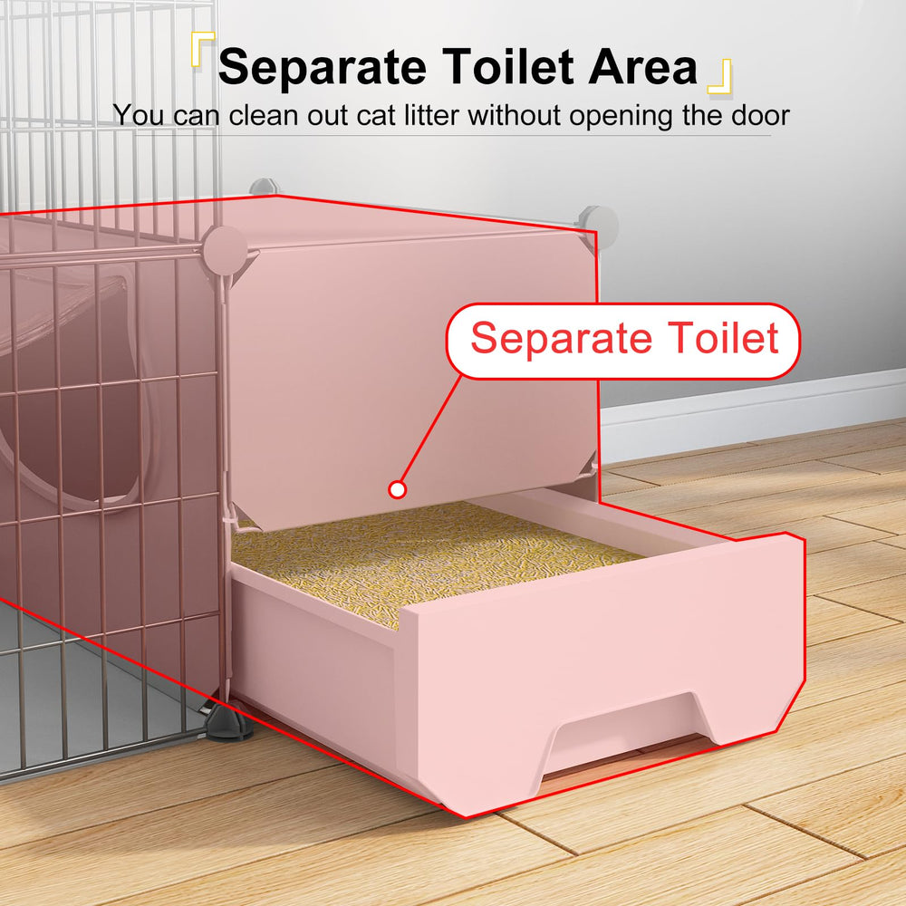 Oneluck drawer-design cage facilitates cleaning without opening the door.