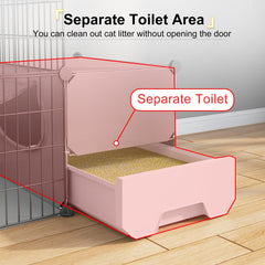Oneluck drawer-design cage facilitates cleaning without opening the door.