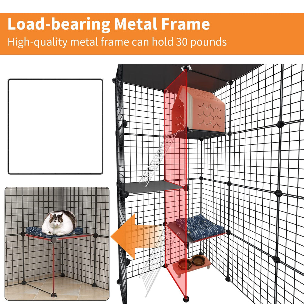 Oneluck large indoor playpen suitable for cats and small animals