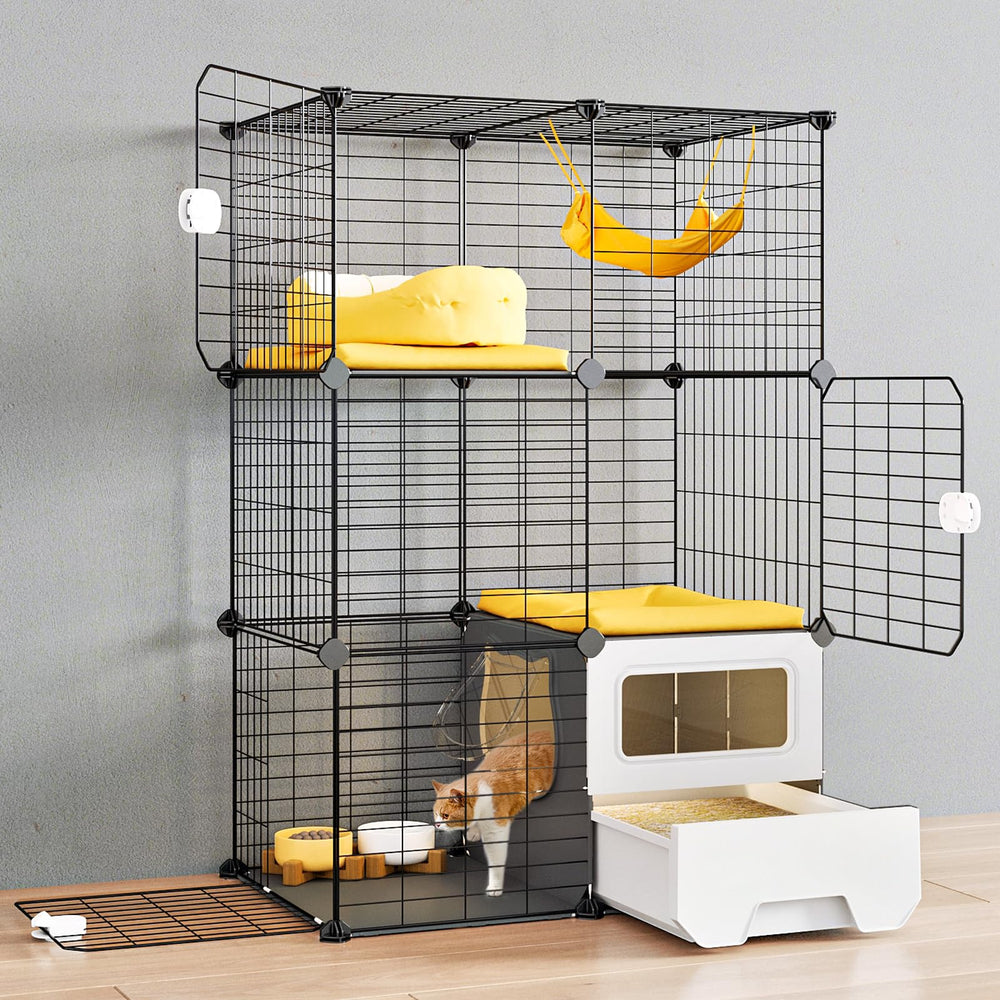 Oneluck large dimensions 28.6 x 17.8 x 41.3 inches fit 1-2 kittens