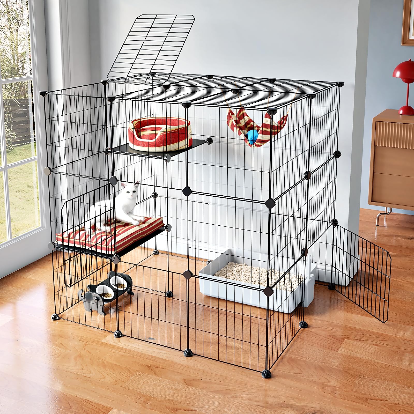 Oneluck cat-catio rust-resistant finish suited for indoor use.