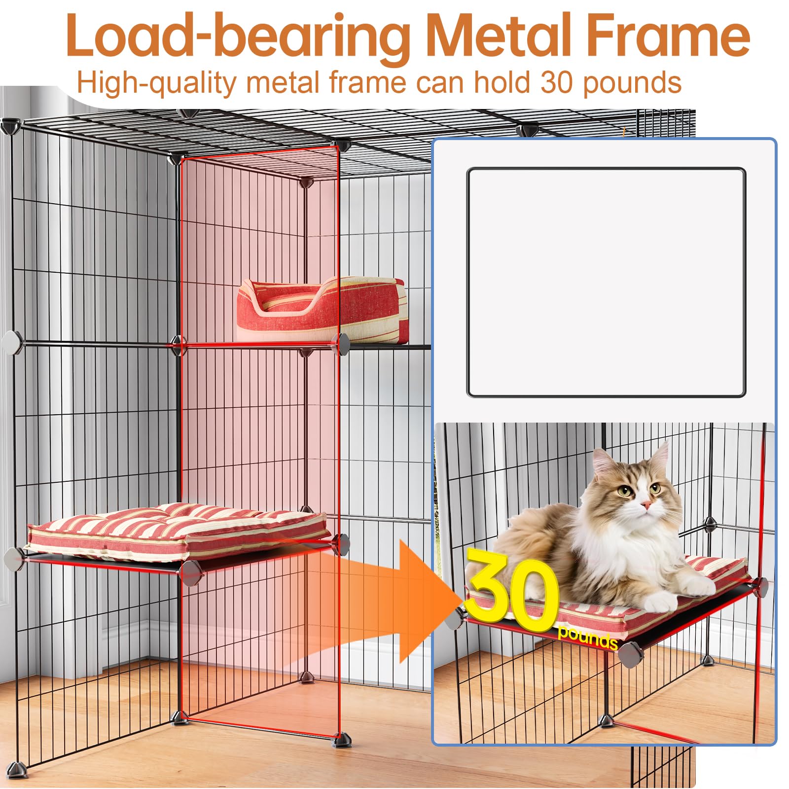 Oneluck cat-catio top skylight provides natural light and ventilation.