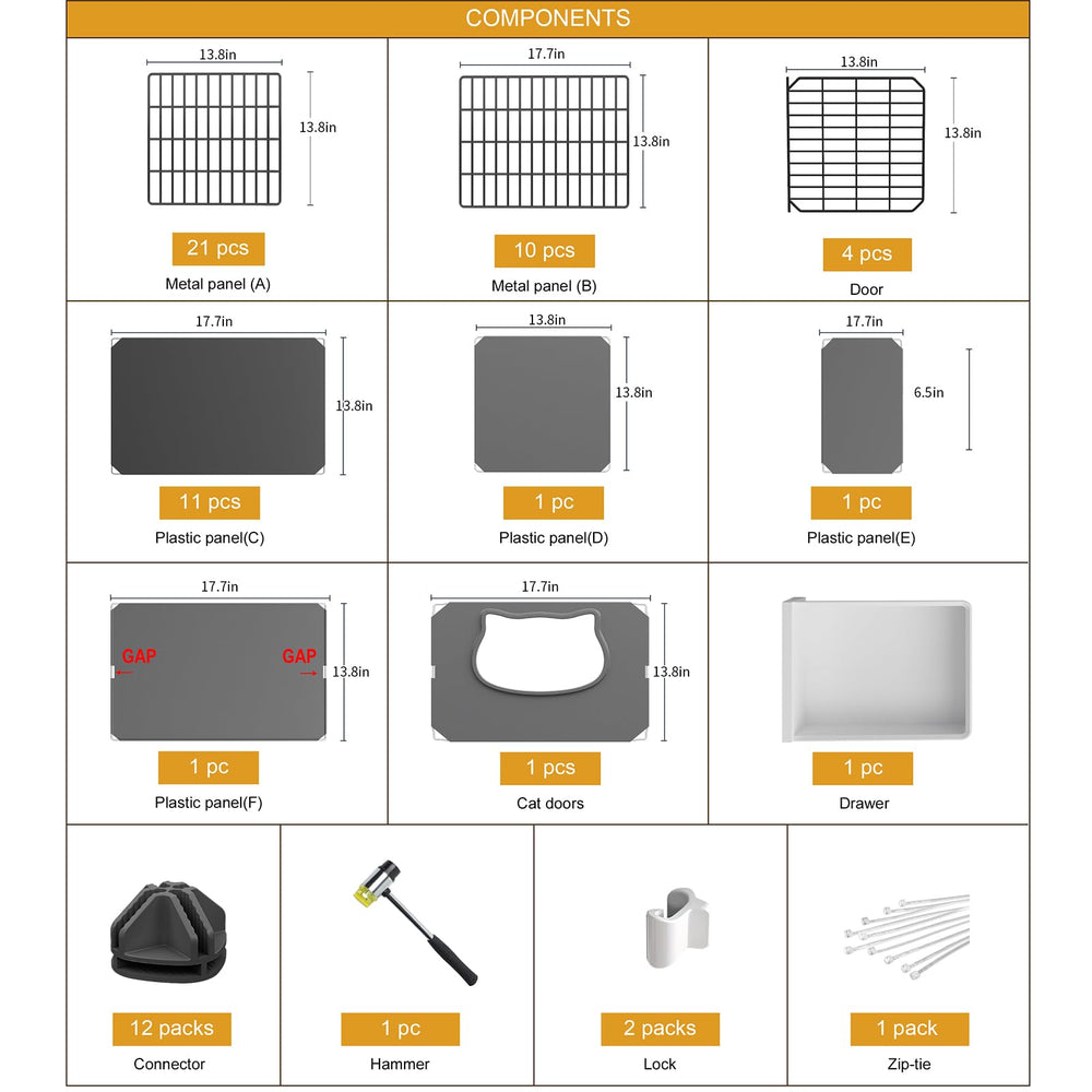 Oneluck durable metal wire kennel for long-lasting use.