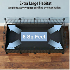Oneluck Guinea Pig Cage easy-clean surface for quick maintenance after play.