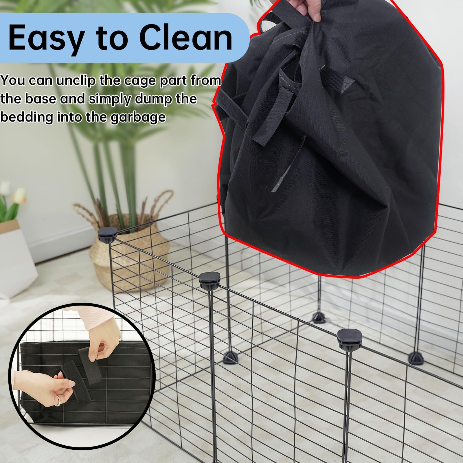 Oneluck Guinea Pig Cage expandable design adapts as pets grow.