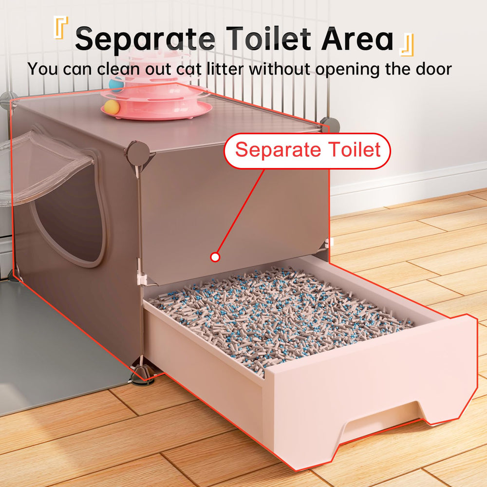 Oneluck innovative drawer design simplifies litter maintenance.