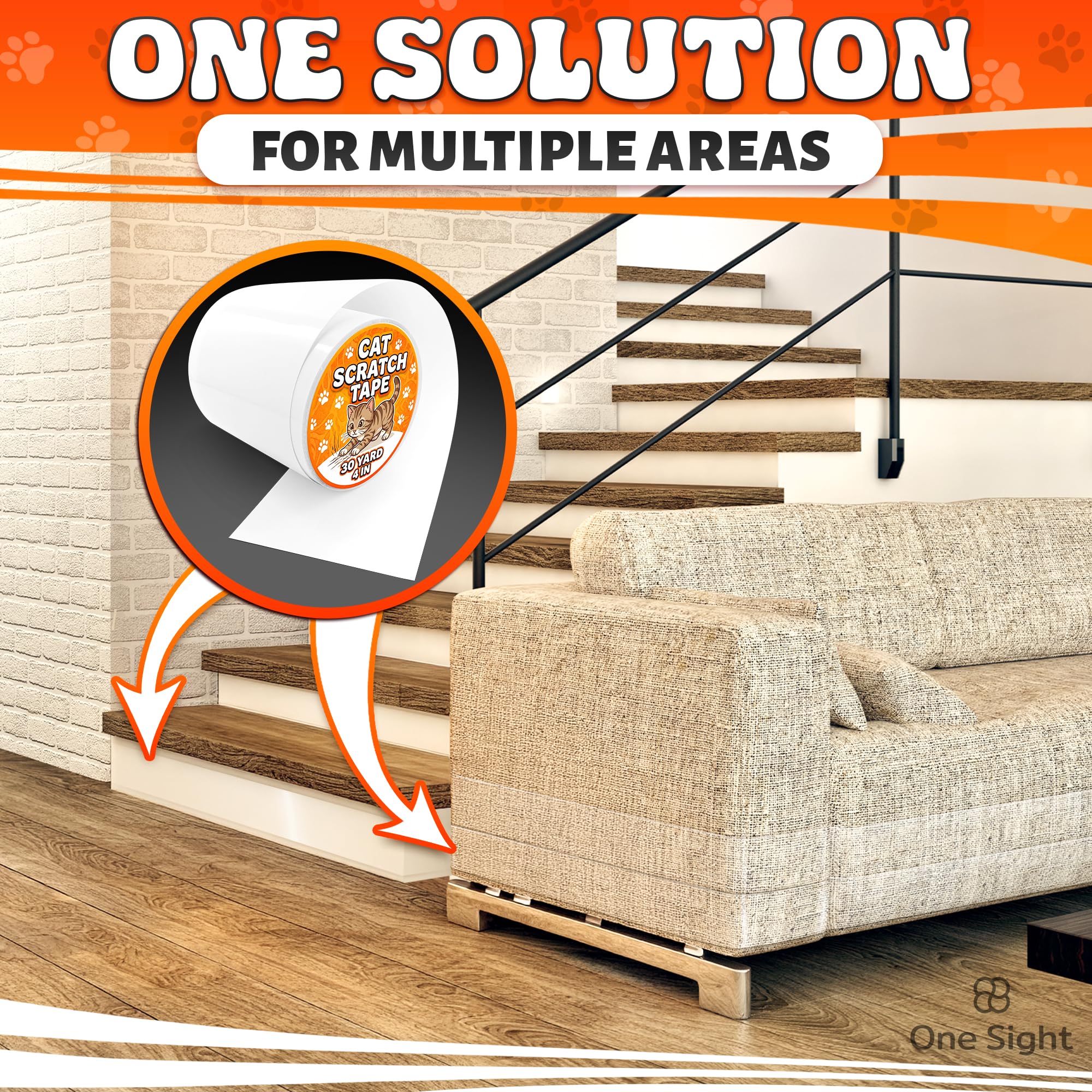 One Sight door and wall protection tape maintains clean aesthetics.
