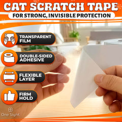 One Sight transparent adhesive tape protects furniture without visible clutter.