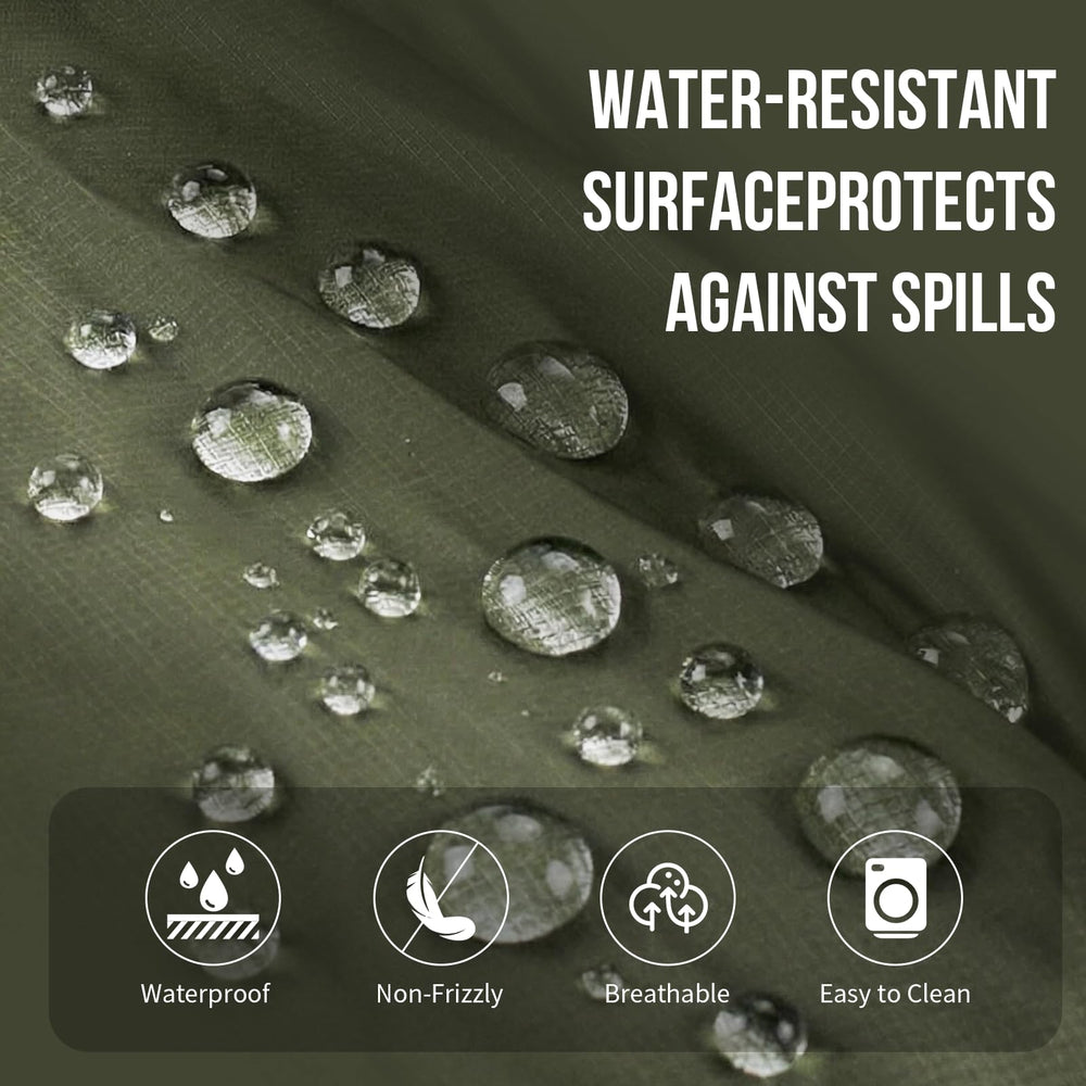 Insulated cushions guard against cold floors during rest.