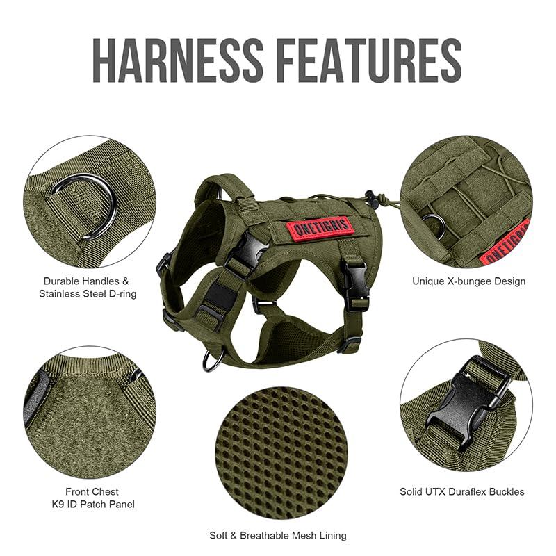 OneTigris adjustable harness with four quick-release buckles for easy on/off