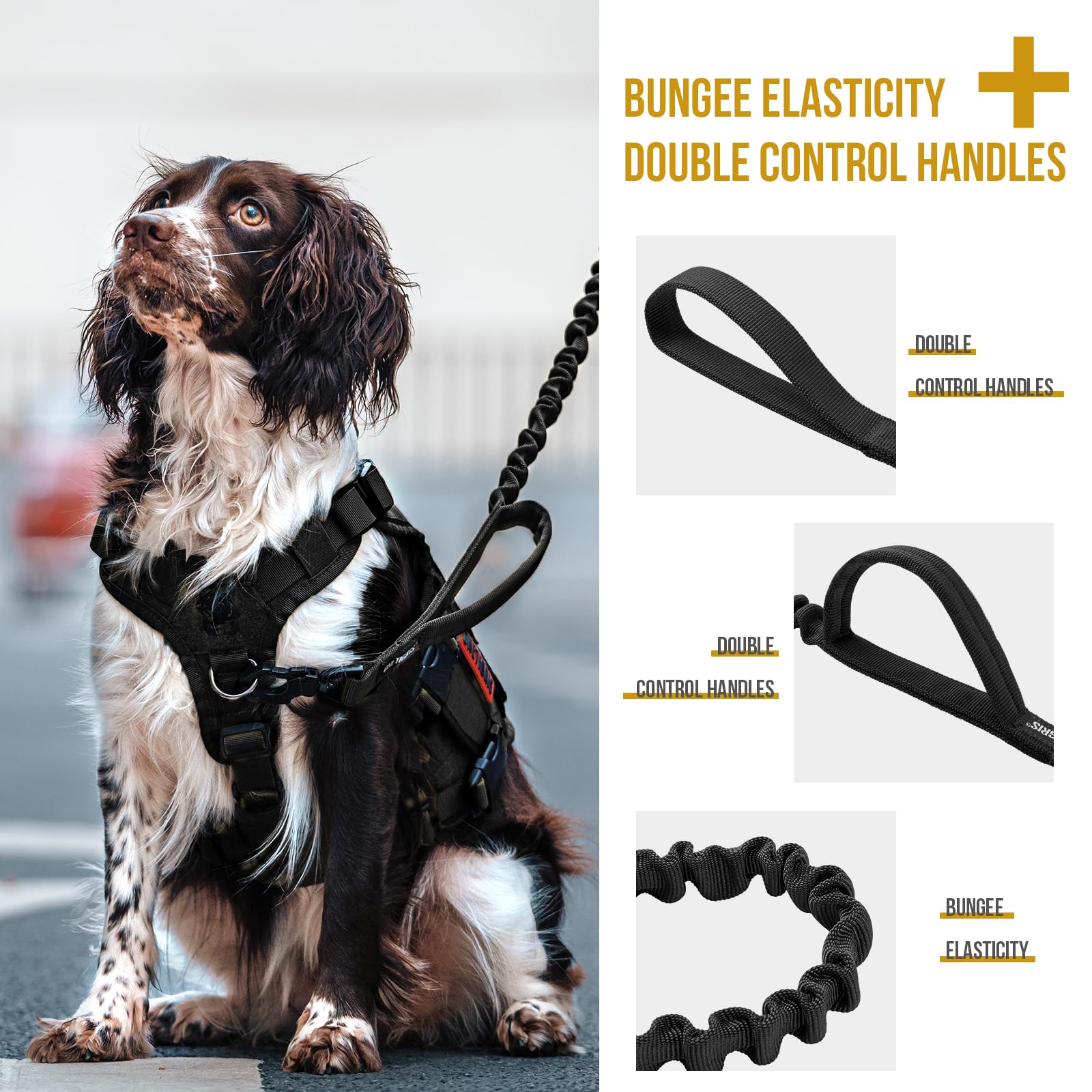 OneTigris adjustable length from 85 to 118 cm for versatile control.