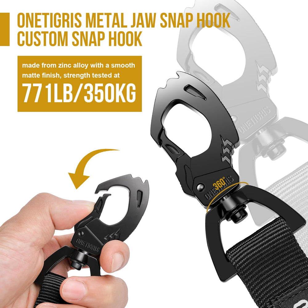 OneTigris elastic bungee design reduces strain while allowing natural dog exploration.