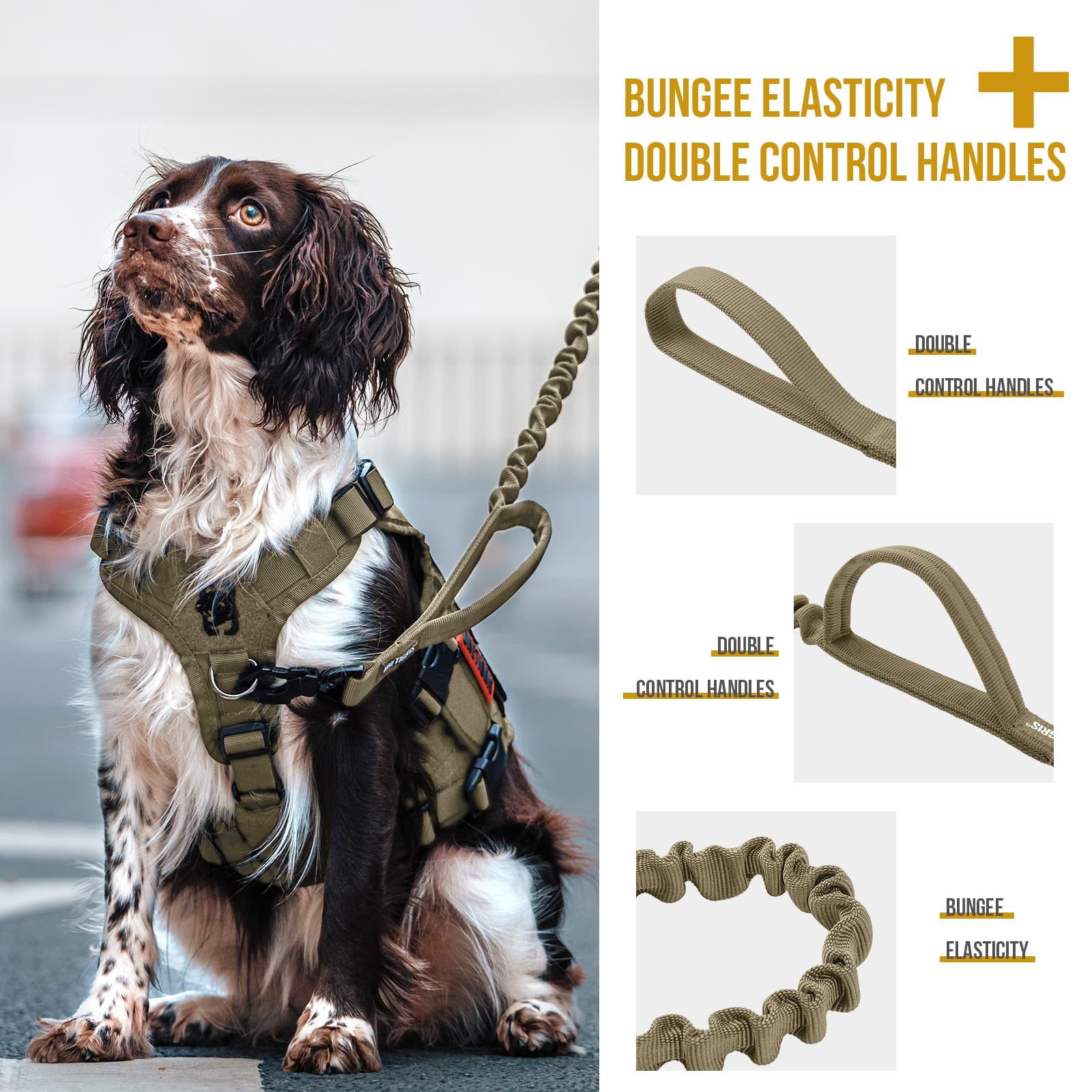 OneTigris 1000D nylon bungee leash offers lasting durability