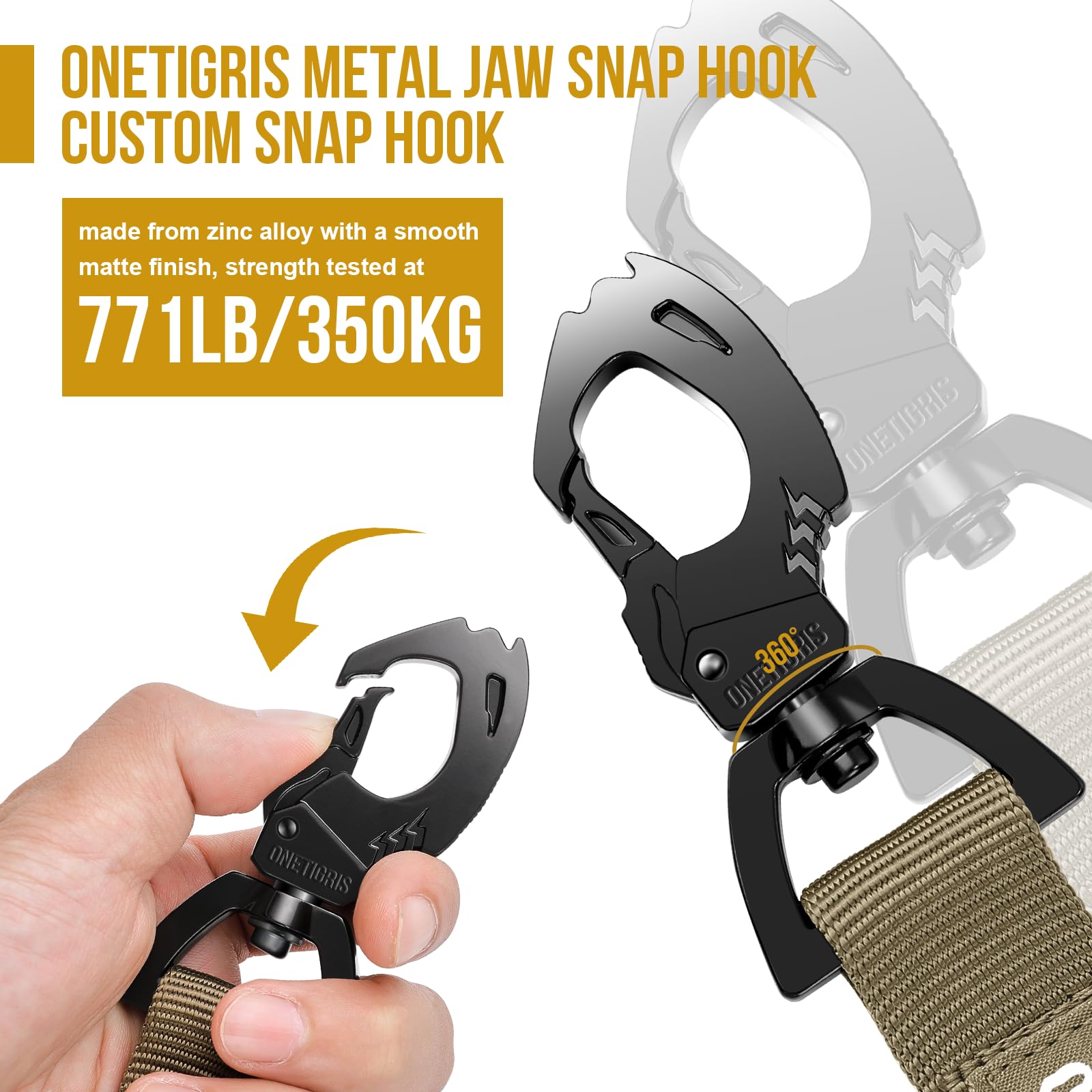 OneTigris adjustable-length bungee leash supports large and medium dogs