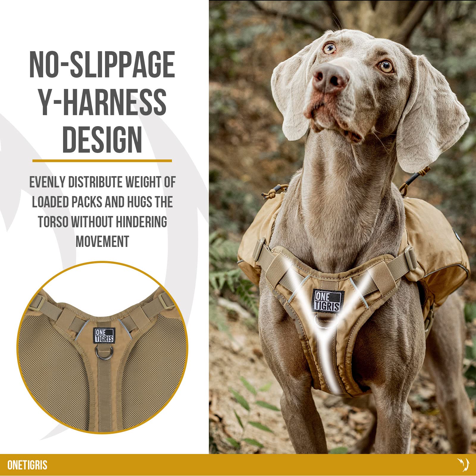 ONETIGRIS CAMLUS saddle bag side pockets for water and snacks during adventures