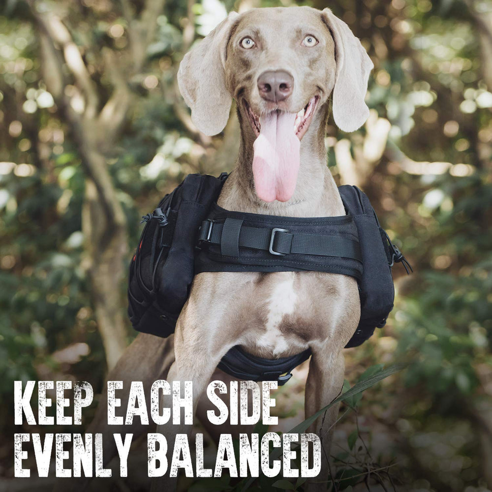 ONETIGRIS dog backpack made from durable 1000D nylon for rugged use.