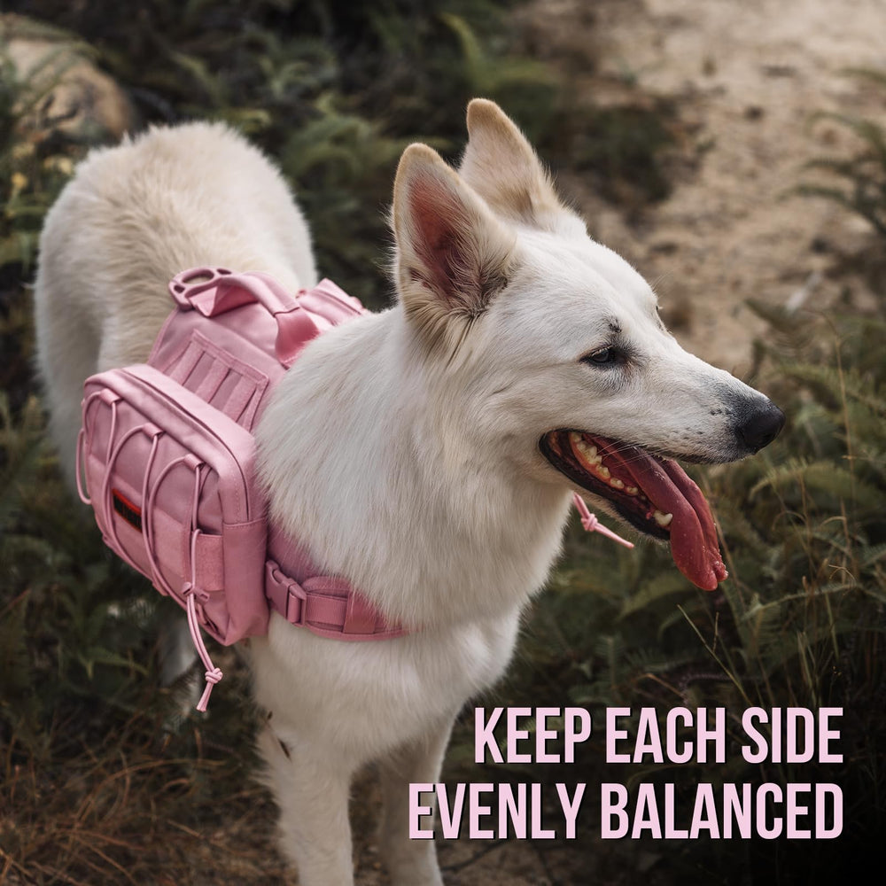 ONETIGRIS dog backpack used for hiking and walking with adjustable straps