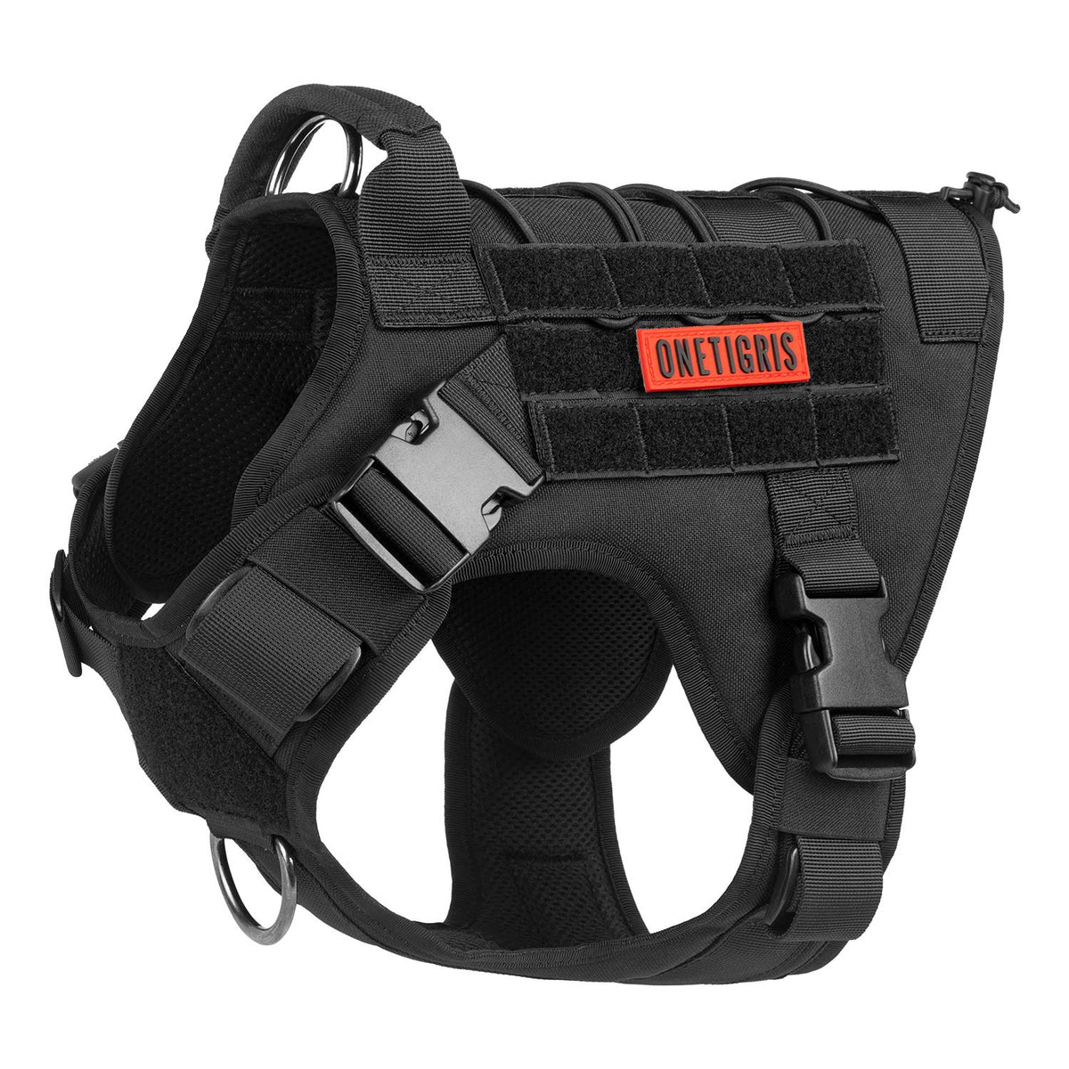 OneTigris Fire Watcher harness front view with padded comfort and handle.