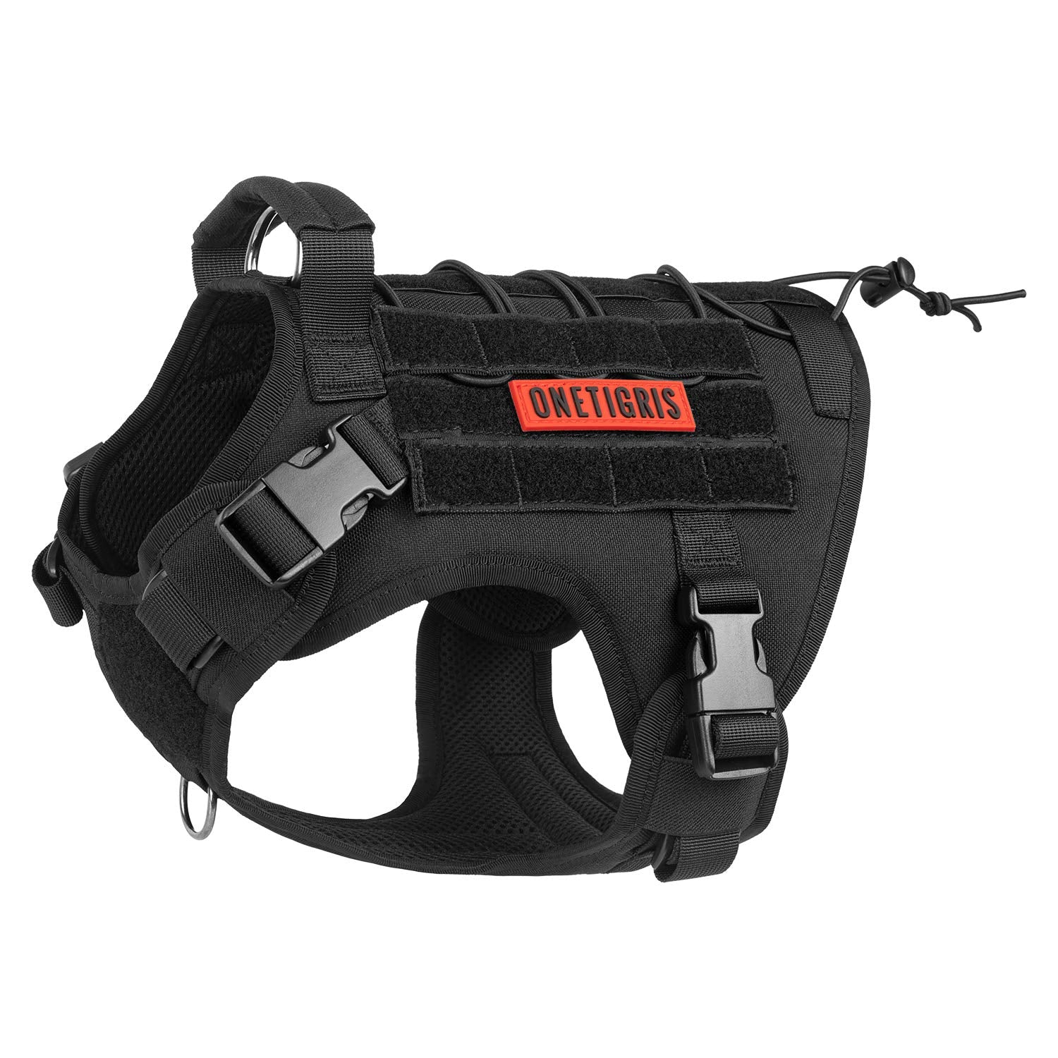 OneTigris Fire Watcher harness size chart and adjustable straps.